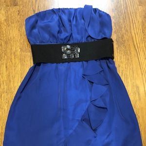 Guess Blue Cocktail Dress with Belt